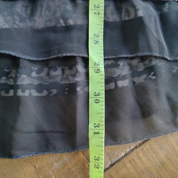 Anne Klein Sophisticated Black and White V-Neck Sheer Trim Hi Lo Tunic Sz XL NWT - Picture 9 of 9